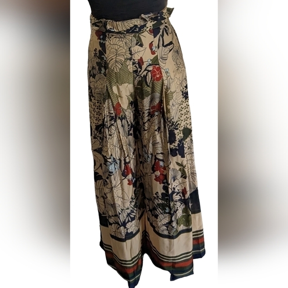 Gracia Women's High Rise Wide Leg Floral Palazzo Belted Boho Chic Belted… - Picture 4 of 8